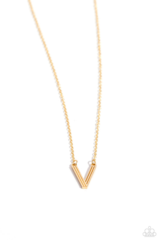 Leave Your Initials - Gold -V